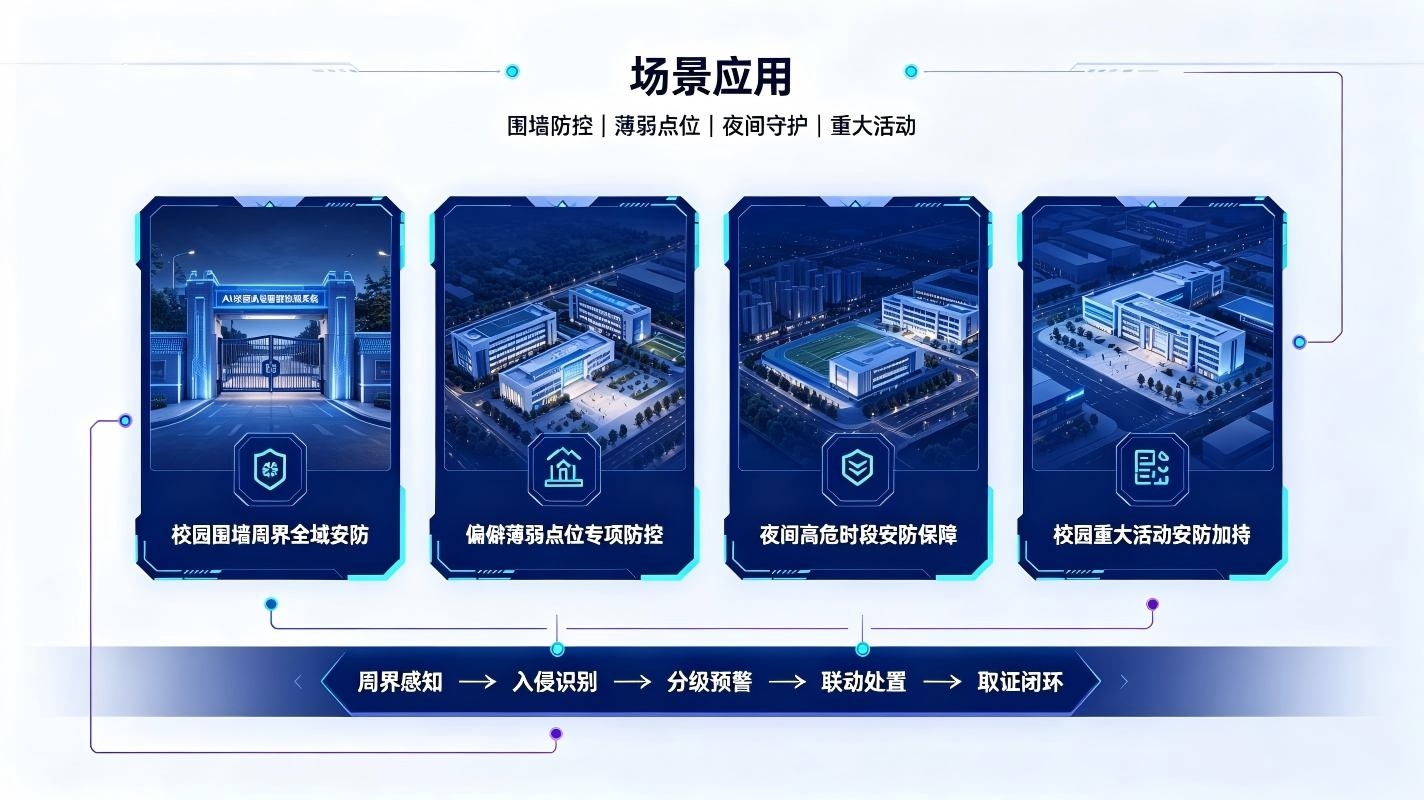 AI校园入侵智能检测系统:校园边界安防闭环系统(图4) AI校园入侵智能检测系统:校园边界安防闭环系统(图4)