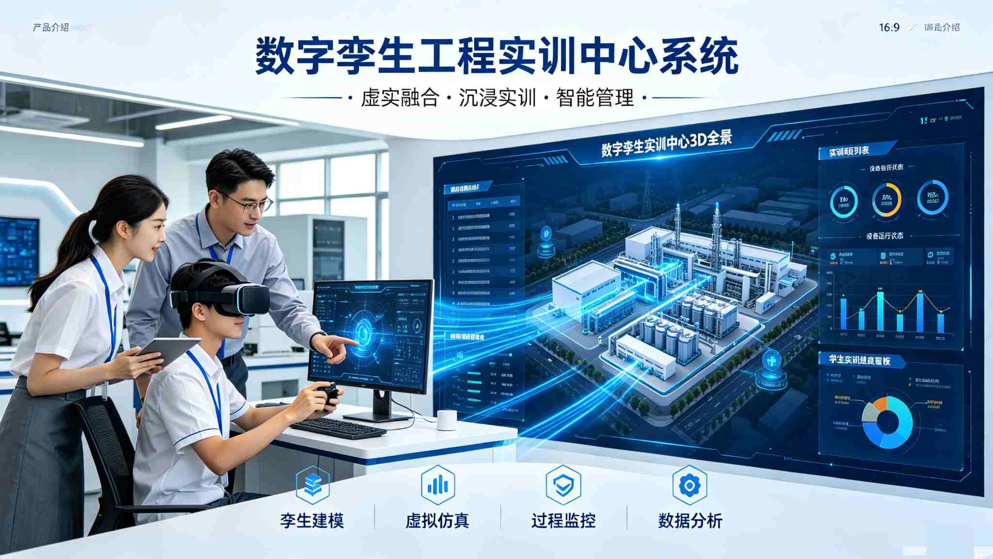 数字孪生工程实训中心系统:安全预警与教学评价解决方案(图1) 数字孪生工程实训中心系统:安全预警与教学评价解决方案(图1)