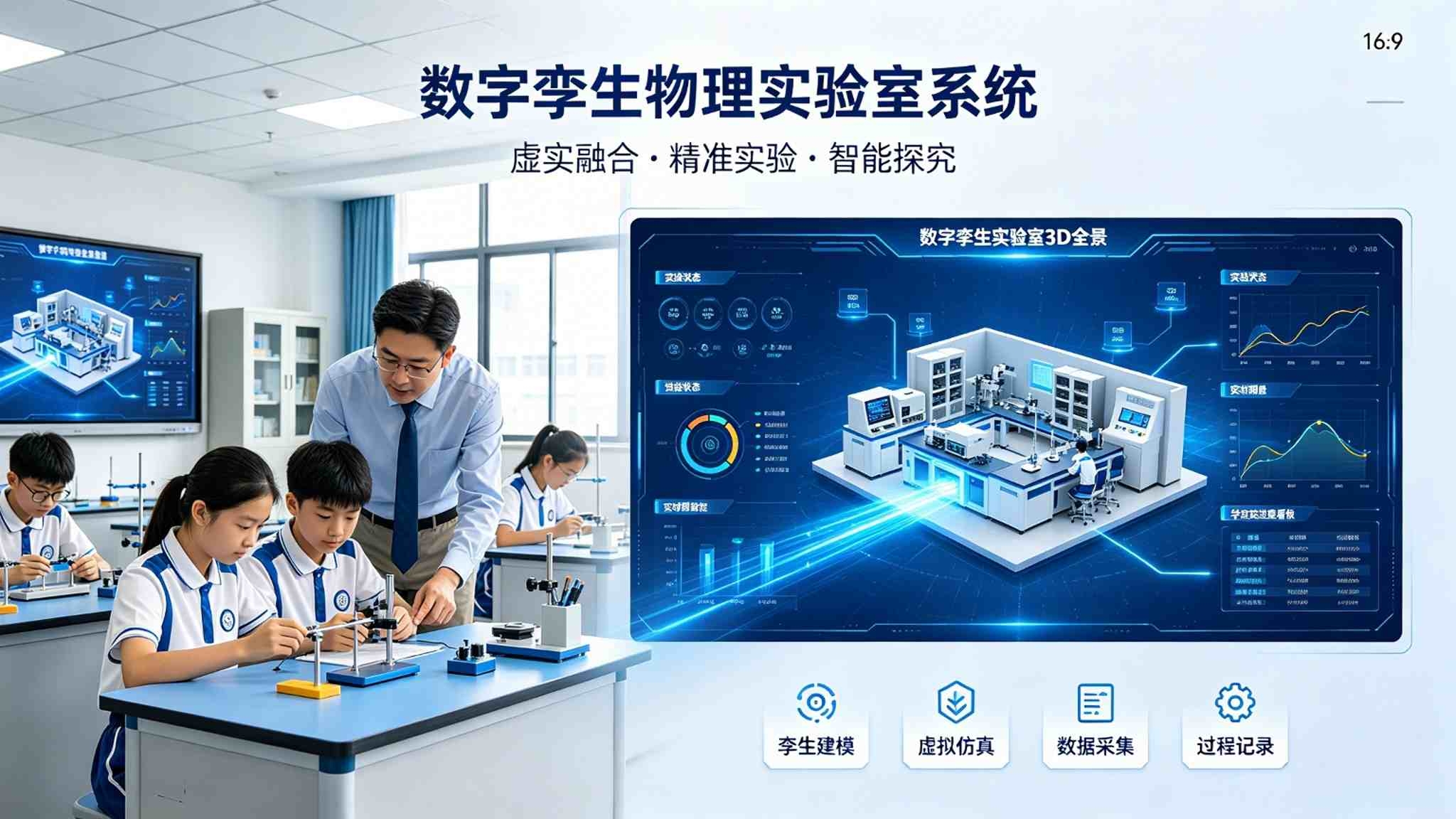 数字孪生物理实验室系统:实验过程可视与安全预约调度解决方案(图1) 数字孪生物理实验室系统:实验过程可视与安全预约调度解决方案(图1)