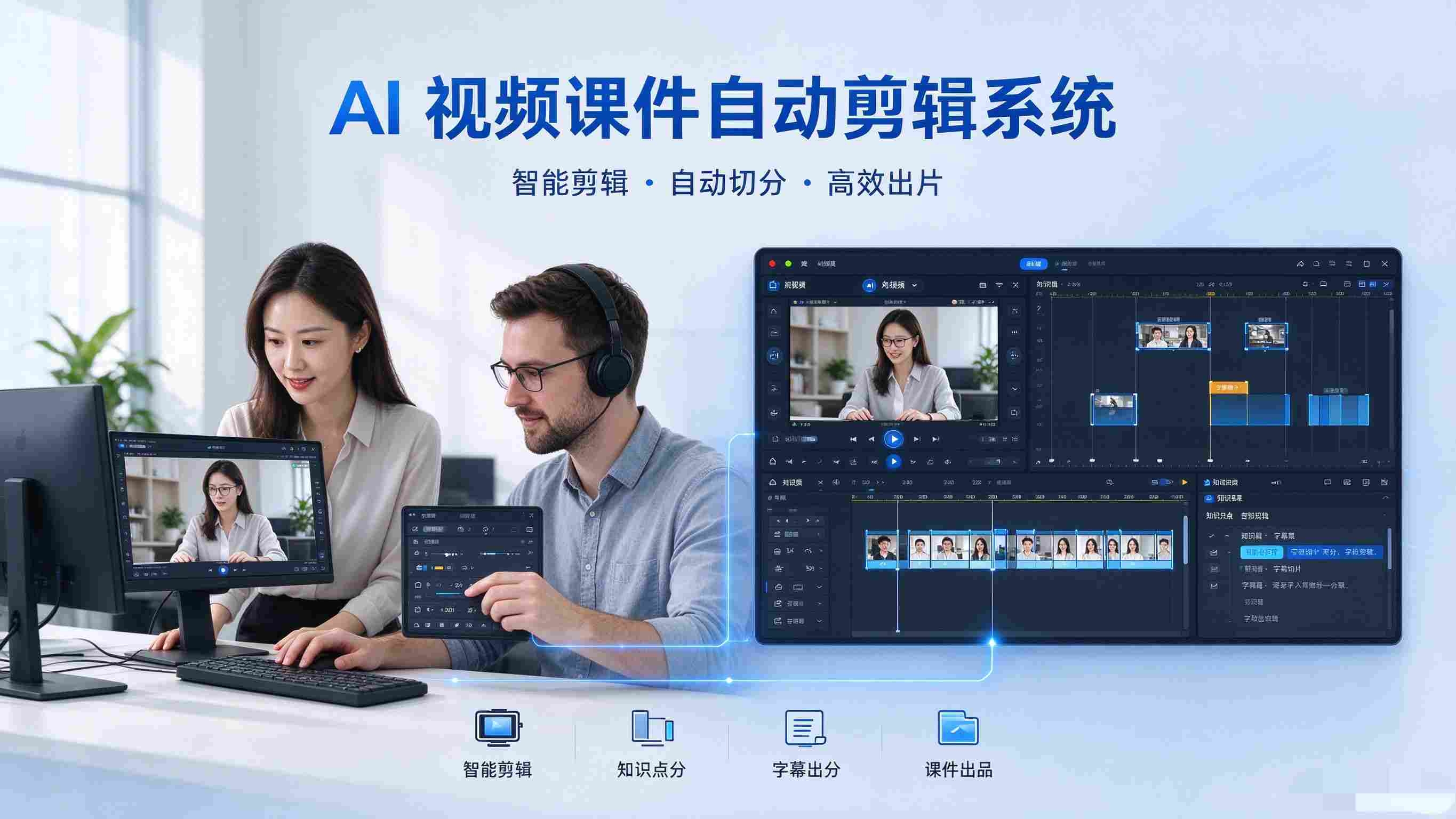 AI视频课件自动剪辑系统：智能剪辑与知识点标注解决方案(图1)