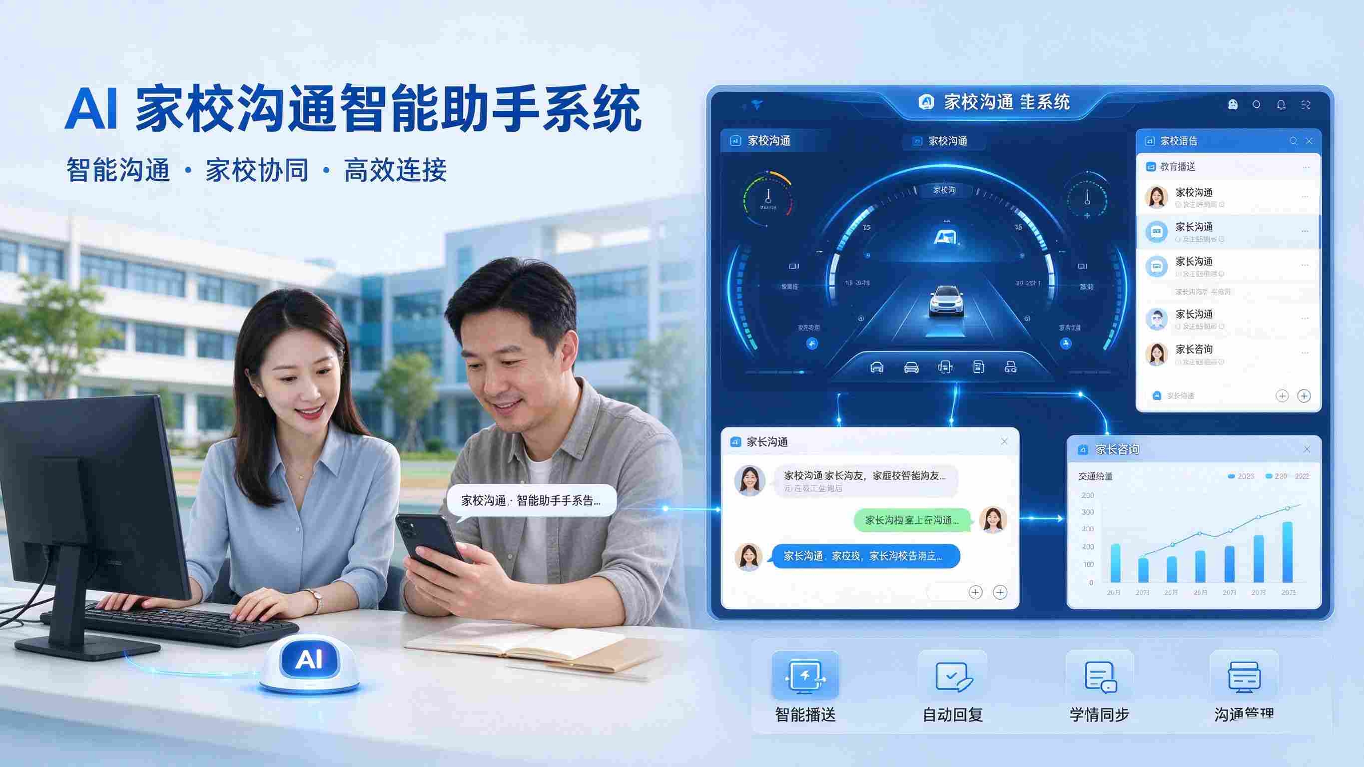 AI家校沟通智能助手系统：咨询应答与沟通效果评估解决方案