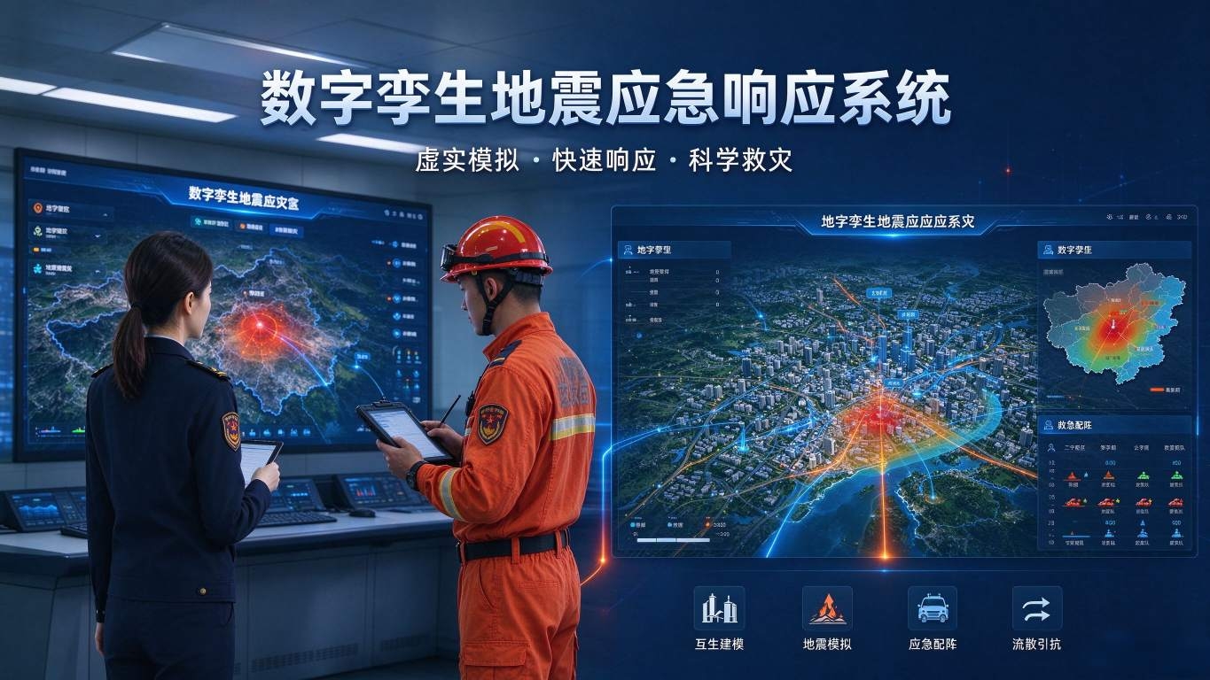数字孪生地震应急响应系统:地震预警与智能疏散指挥解决方案(图1) 数字孪生地震应急响应系统:地震预警与智能疏散指挥解决方案(图1)