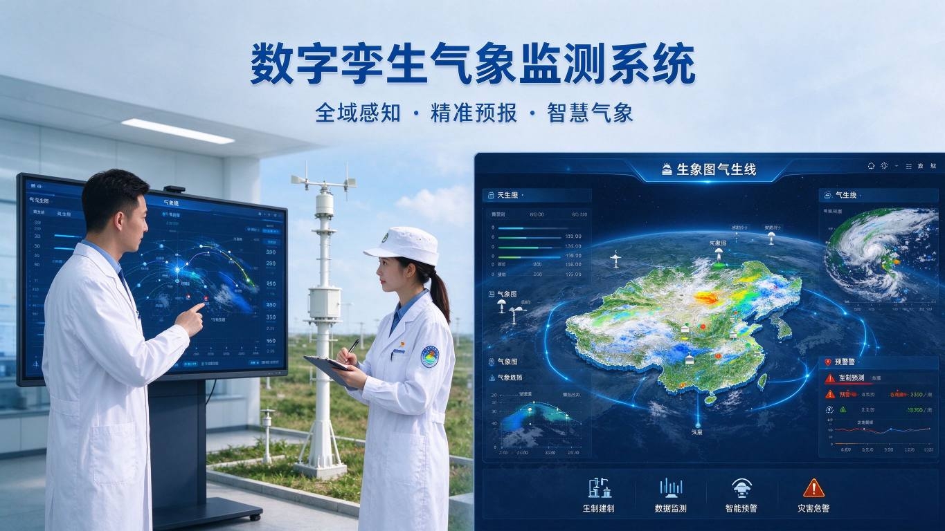 数字孪生气象监测系统：气象实时感知与灾害预警联动解决方案