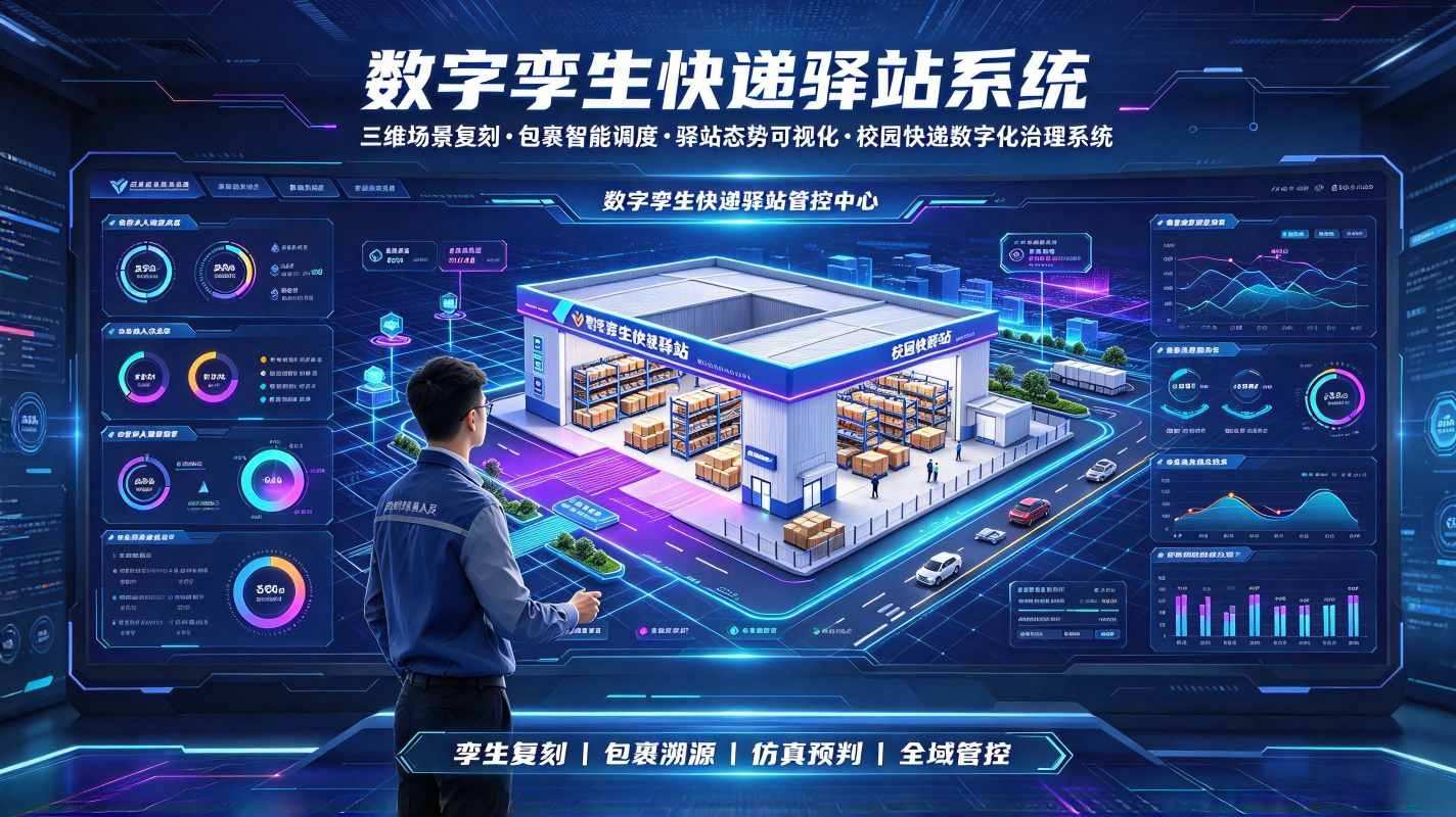数字孪生快递驿站系统：校园快递数字化闭环治理系统
