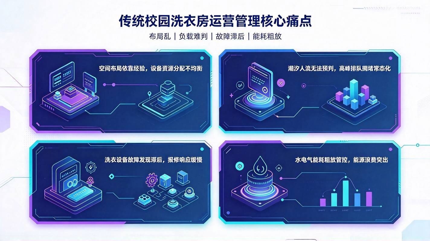 数字孪生洗衣房运营系统:校园洗衣房数字化运维治理系统(图2) 数字孪生洗衣房运营系统:校园洗衣房数字化运维治理系统(图2)