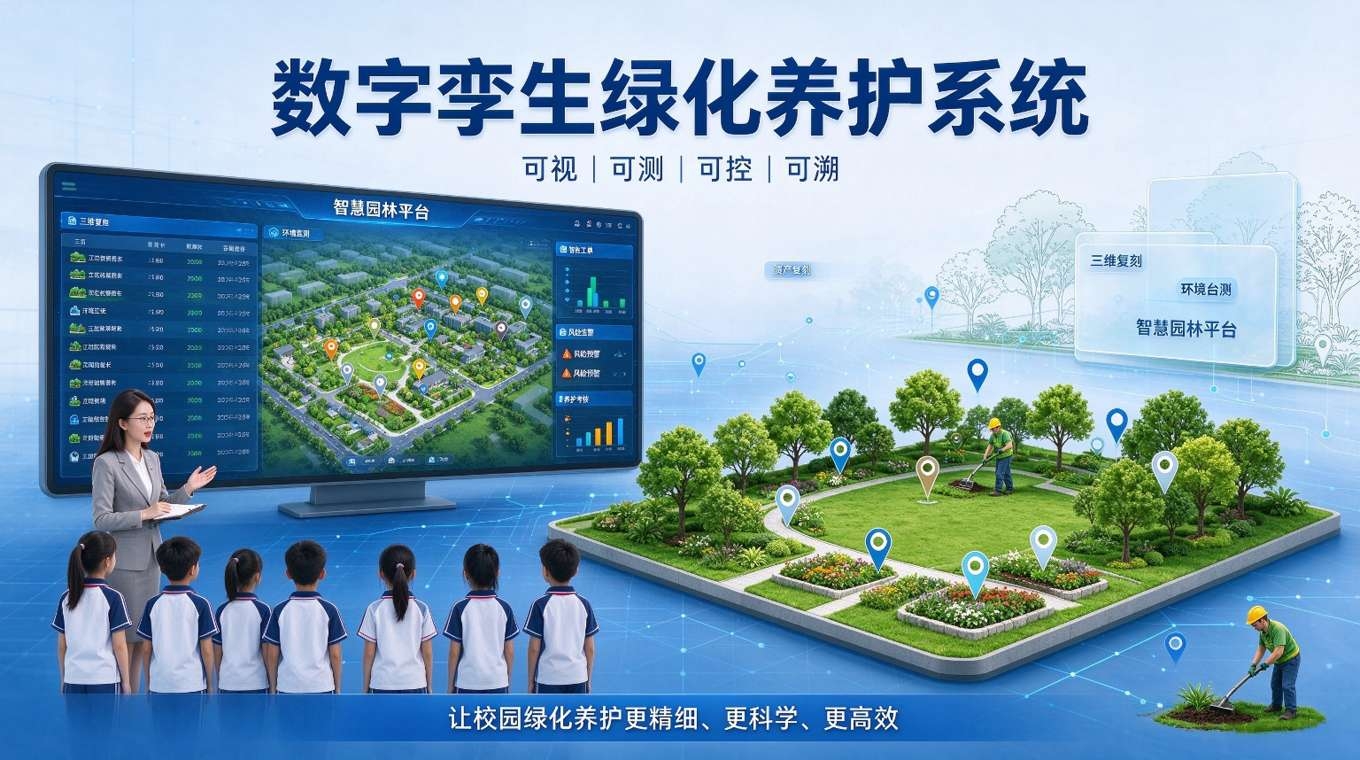 数字孪生绿化养护系统：智慧园林平台