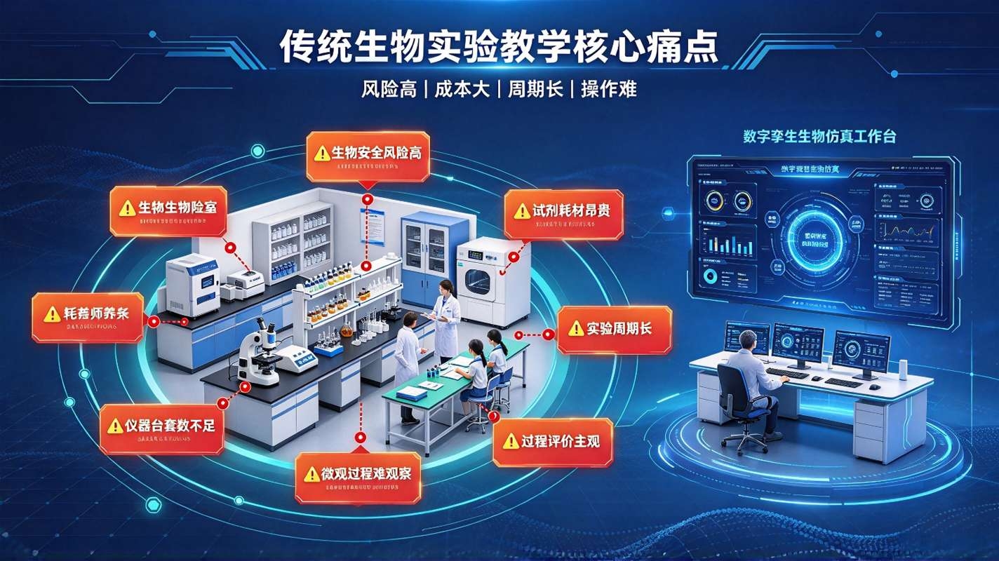 数字孪生生物实验室系统:虚拟仿真赋能生物实验教学,构建安全高效的生物实训平台(图2) 数字孪生生物实验室系统:虚拟仿真赋能生物实验教学,构建安全高效的生物实训平台(图2)