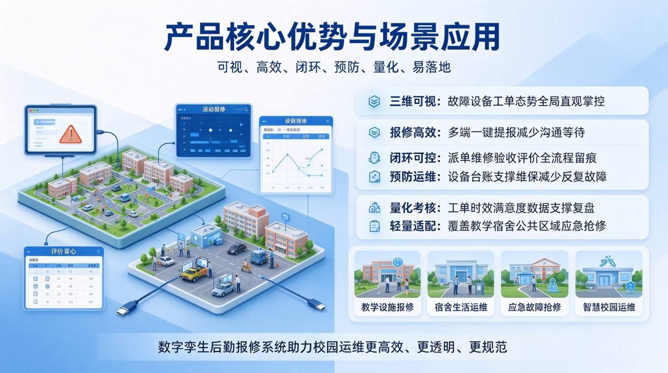 数字孪生后勤报修系统:校园运维平台(图4) 数字孪生后勤报修系统:校园运维平台(图4)