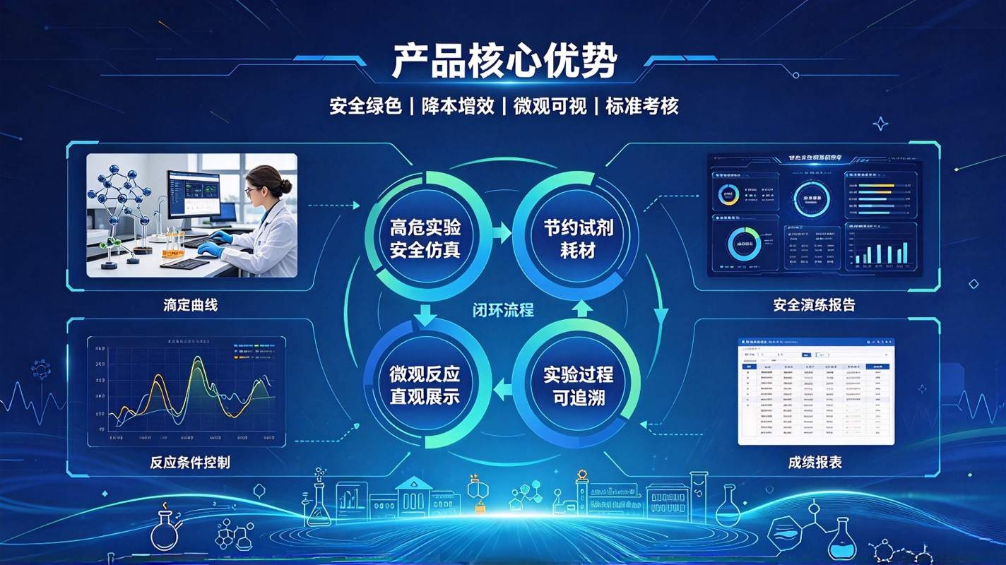 数字孪生化学实验室系统:虚实融合仿真实训平台,构建安全绿色化学实验教学体系(图4) 数字孪生化学实验室系统:虚实融合仿真实训平台,构建安全绿色化学实验教学体系(图4)