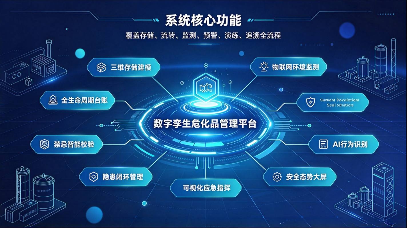 数字孪生危化品管理系统:三维可视化管控平台,实现危化品全生命周期安全管理(图4) 数字孪生危化品管理系统:三维可视化管控平台,实现危化品全生命周期安全管理(图4)