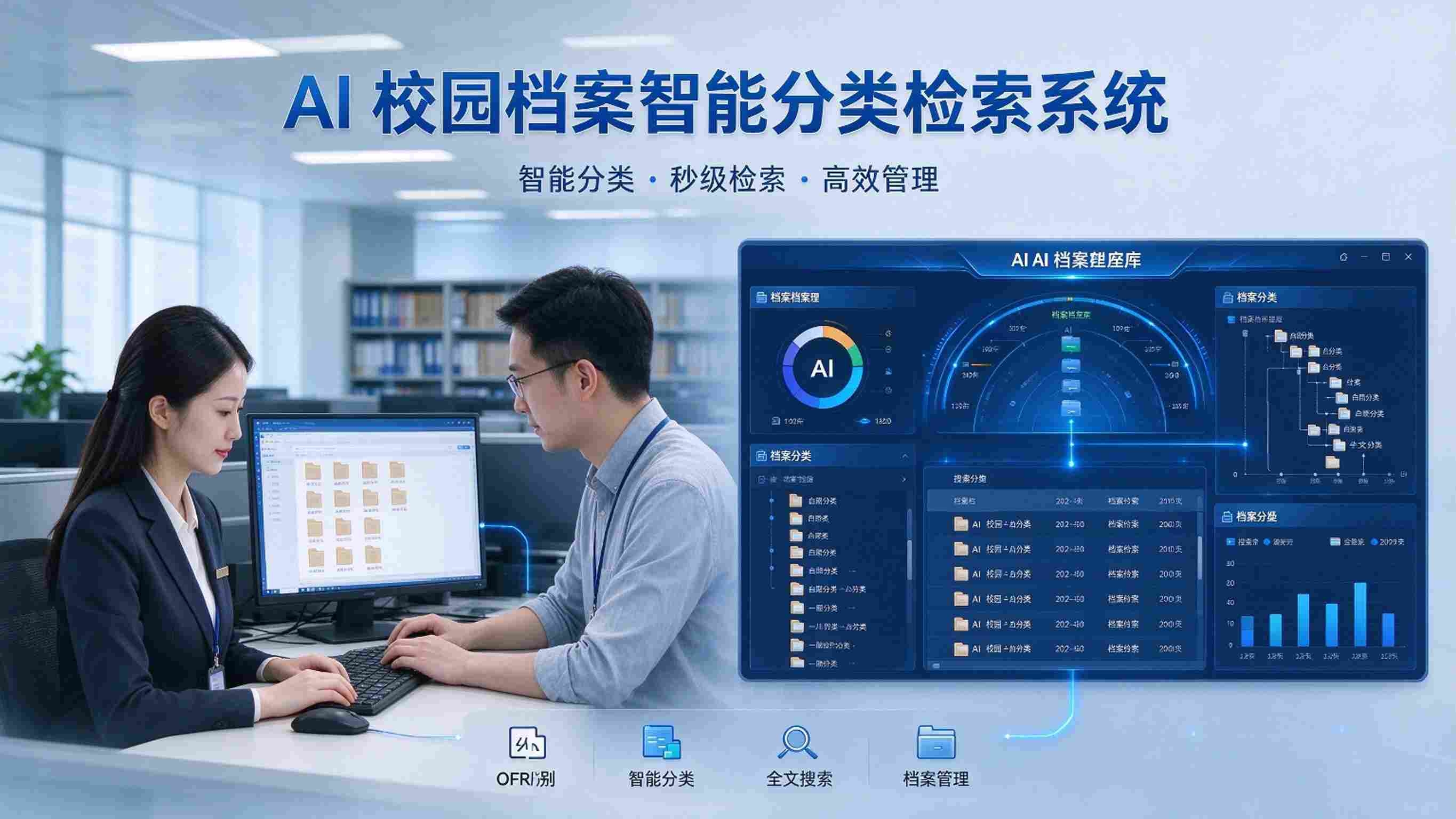 AI 校园档案智能分类检索系统：智能分类与秒级全文检索解决方案