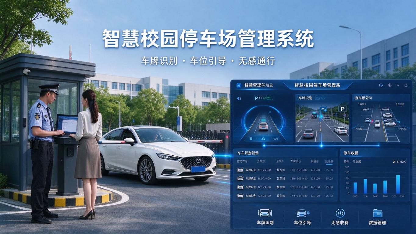 智慧校园停车场管理系统：车位引导与预约停车管理解决方案
