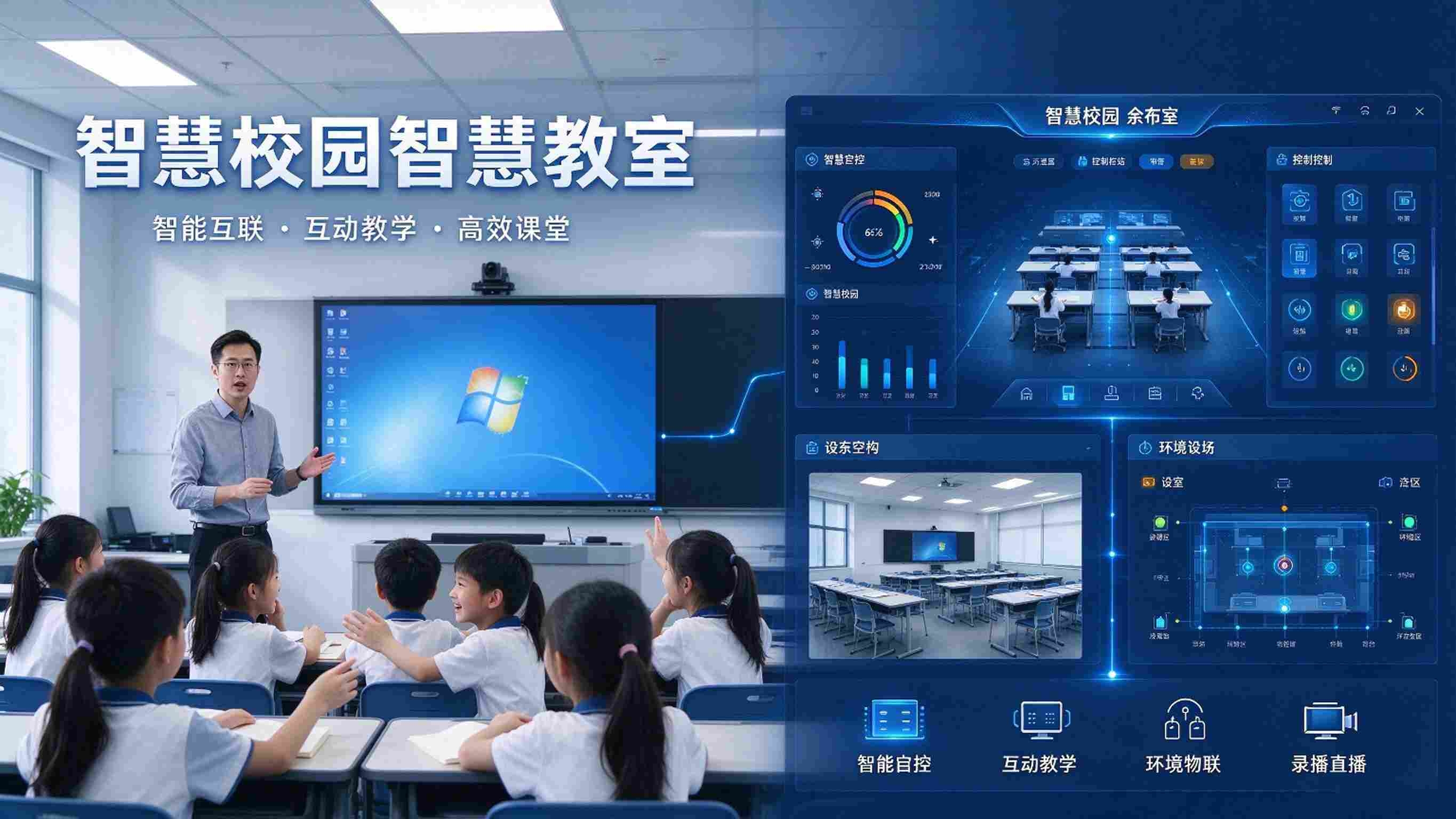 智慧校园智慧教室:多媒体教学与课堂互动解决方案(图1) 智慧校园智慧教室:多媒体教学与课堂互动解决方案(图1)