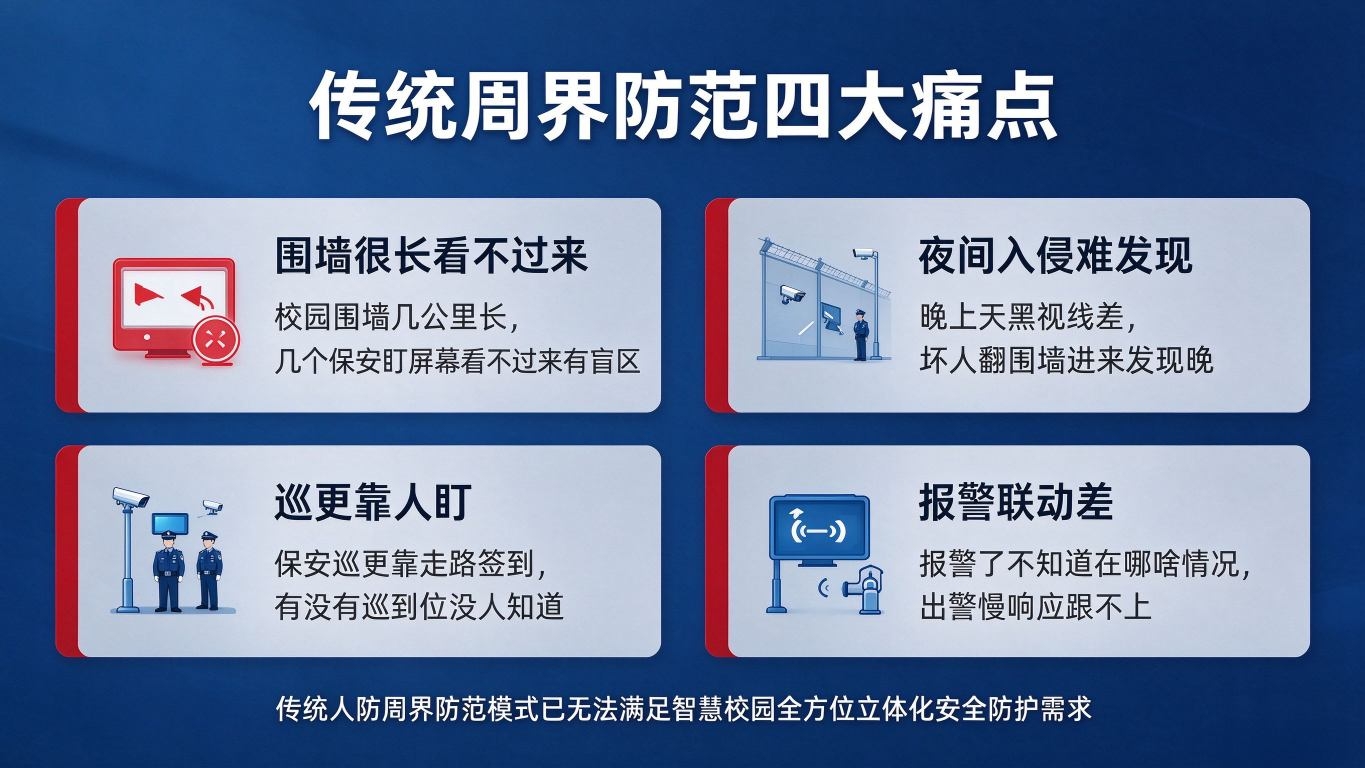 智慧校园周界防范系统：智能入侵检测，电子围栏与报警联动解决方案(图2)