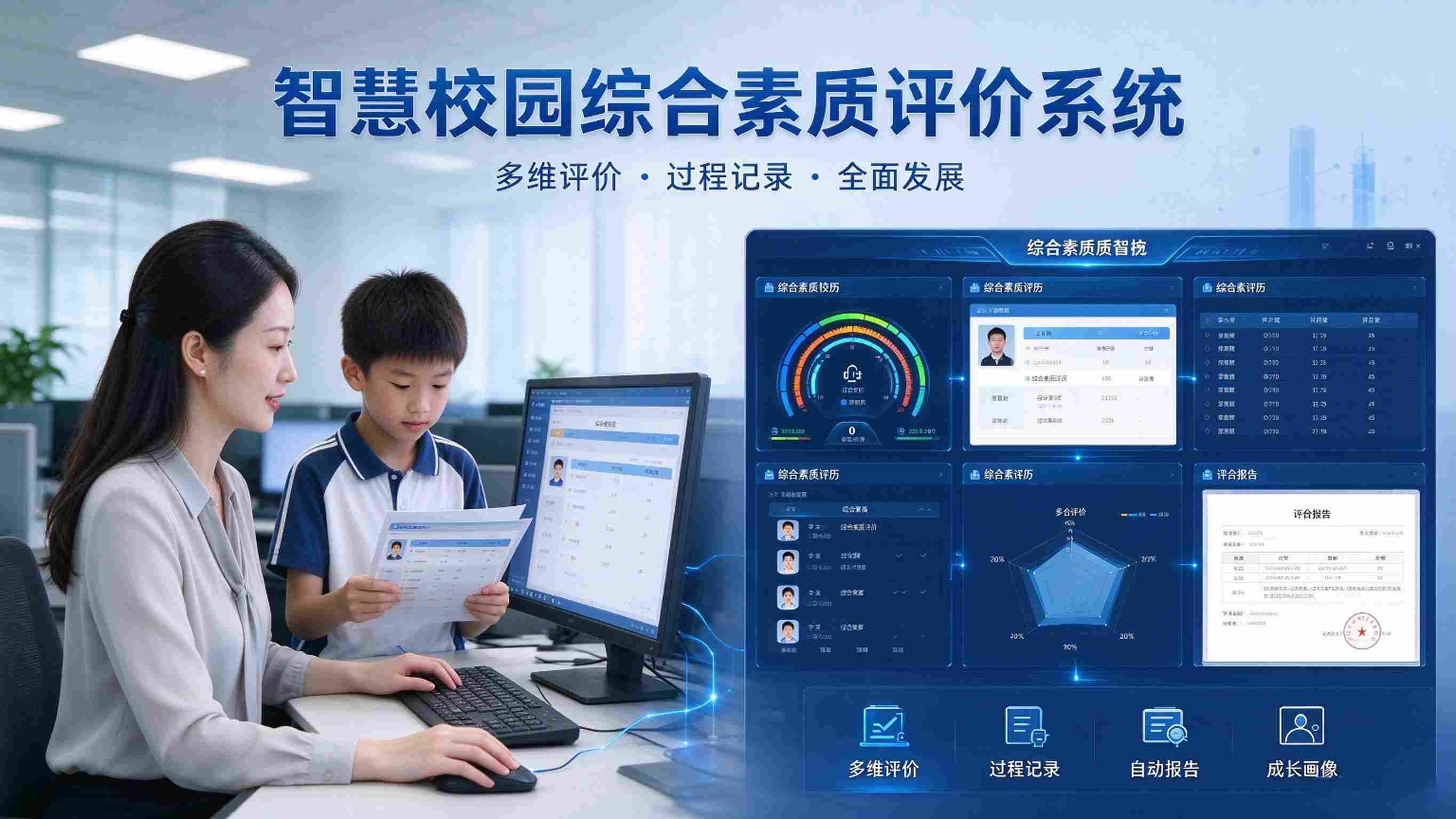 智慧校园综合素质评价系统：过程记录与成长画像解决方案(图1)