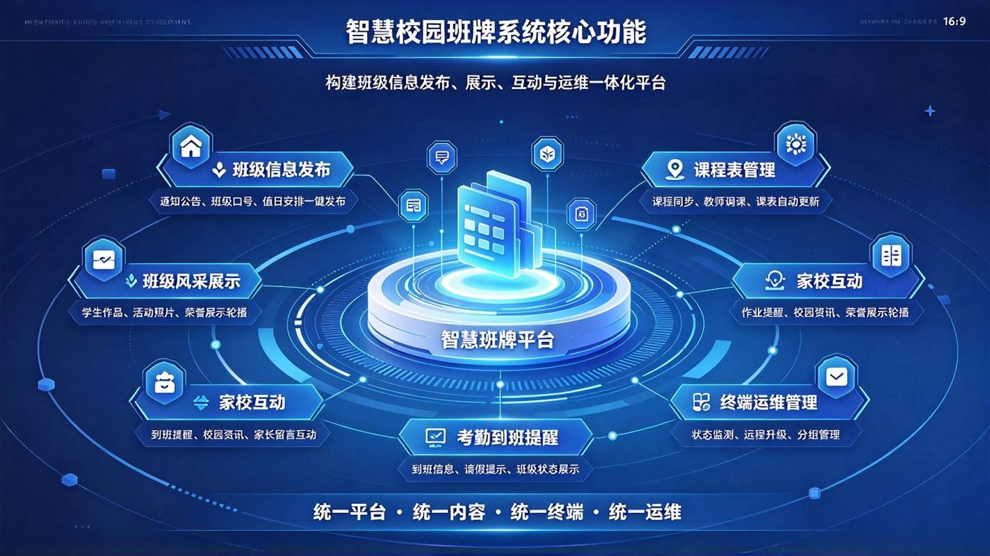 智慧校园班牌系统:班级信息展示,智能考勤与家校互动解决方案(图3) 智慧校园班牌系统:班级信息展示,智能考勤与家校互动解决方案(图3)