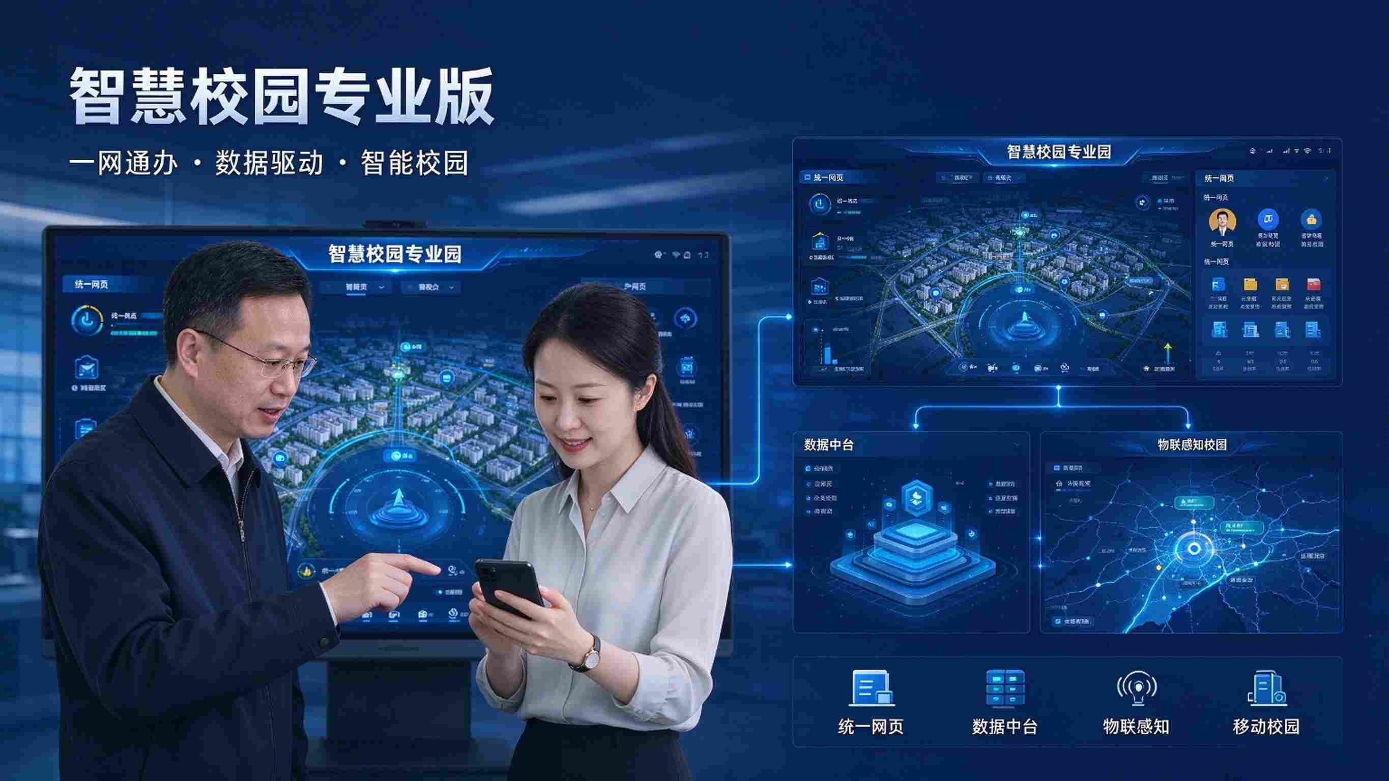智慧校园专业版:数据驱动与深度定制一体化解决方案(图1) 智慧校园专业版:数据驱动与深度定制一体化解决方案(图1)