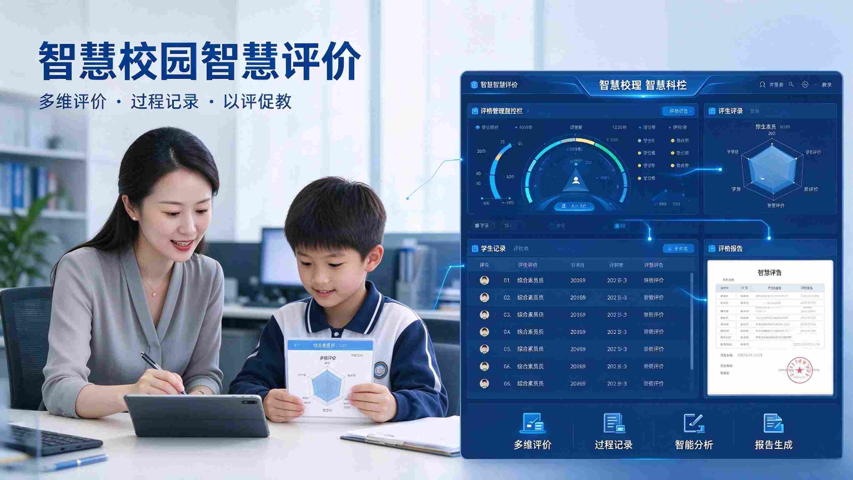 智慧校园智慧评价:综合素质评价,过程数据与多元评价解决方案(图1) 智慧校园智慧评价:综合素质评价,过程数据与多元评价解决方案(图1)