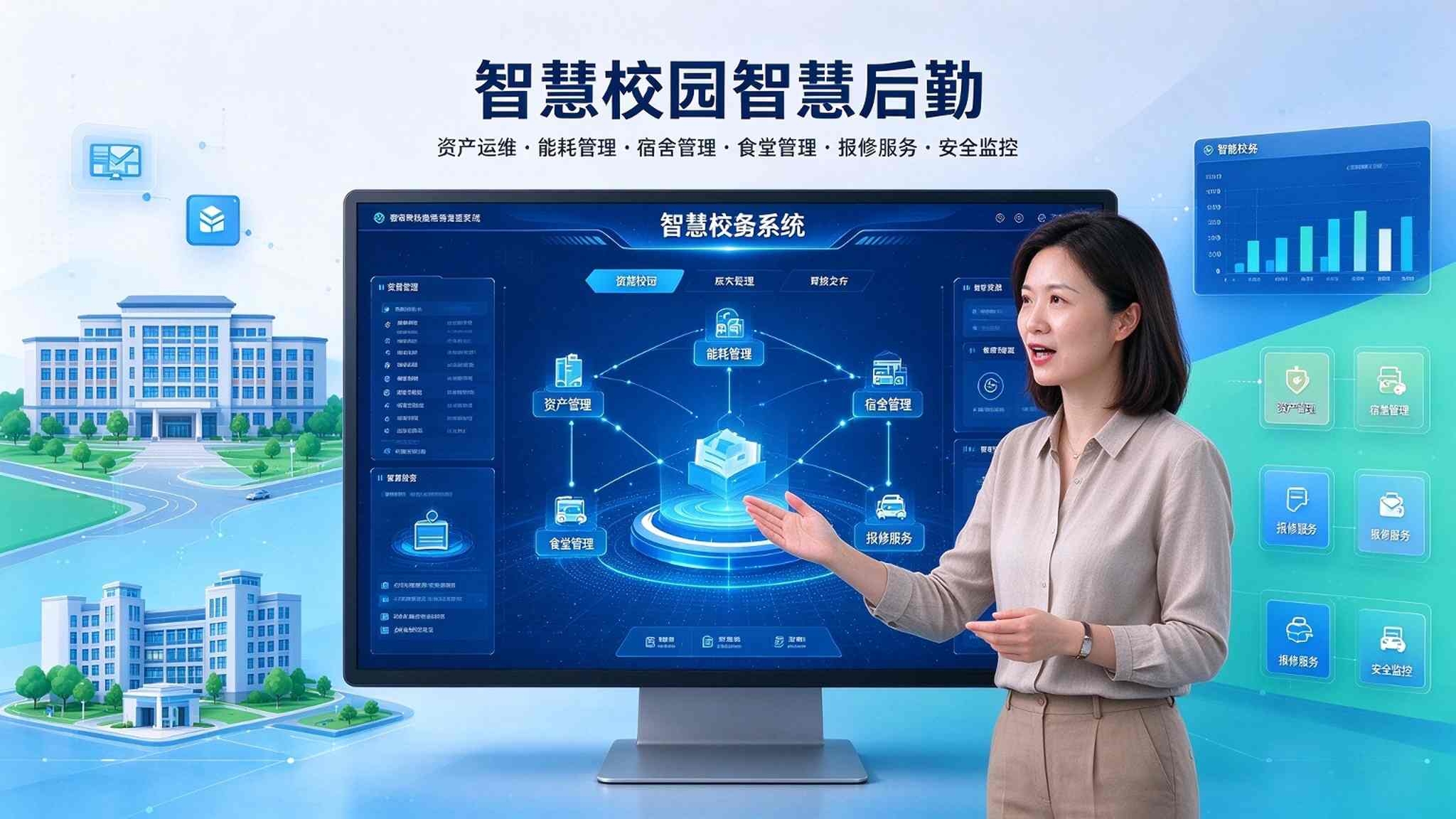 智慧校园智慧后勤:数字化赋能校园后勤精细化管理(图1) 智慧校园智慧后勤:数字化赋能校园后勤精细化管理(图1)