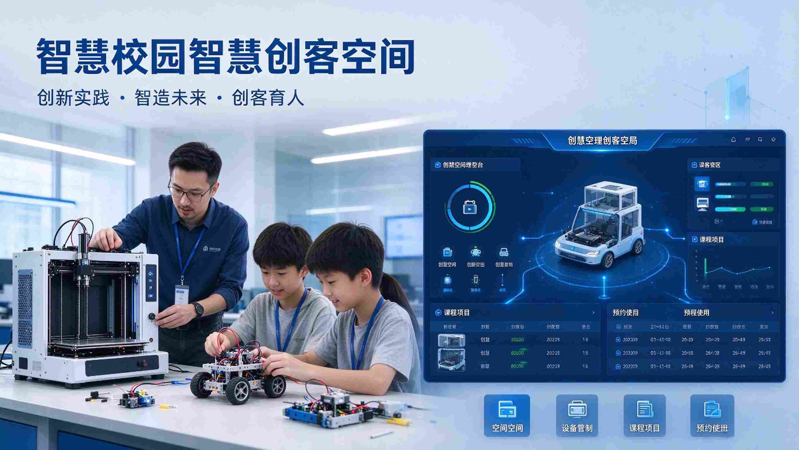 智慧校园智慧创客空间:设备管理与成果展示解决方案(图1) 智慧校园智慧创客空间:设备管理与成果展示解决方案(图1)