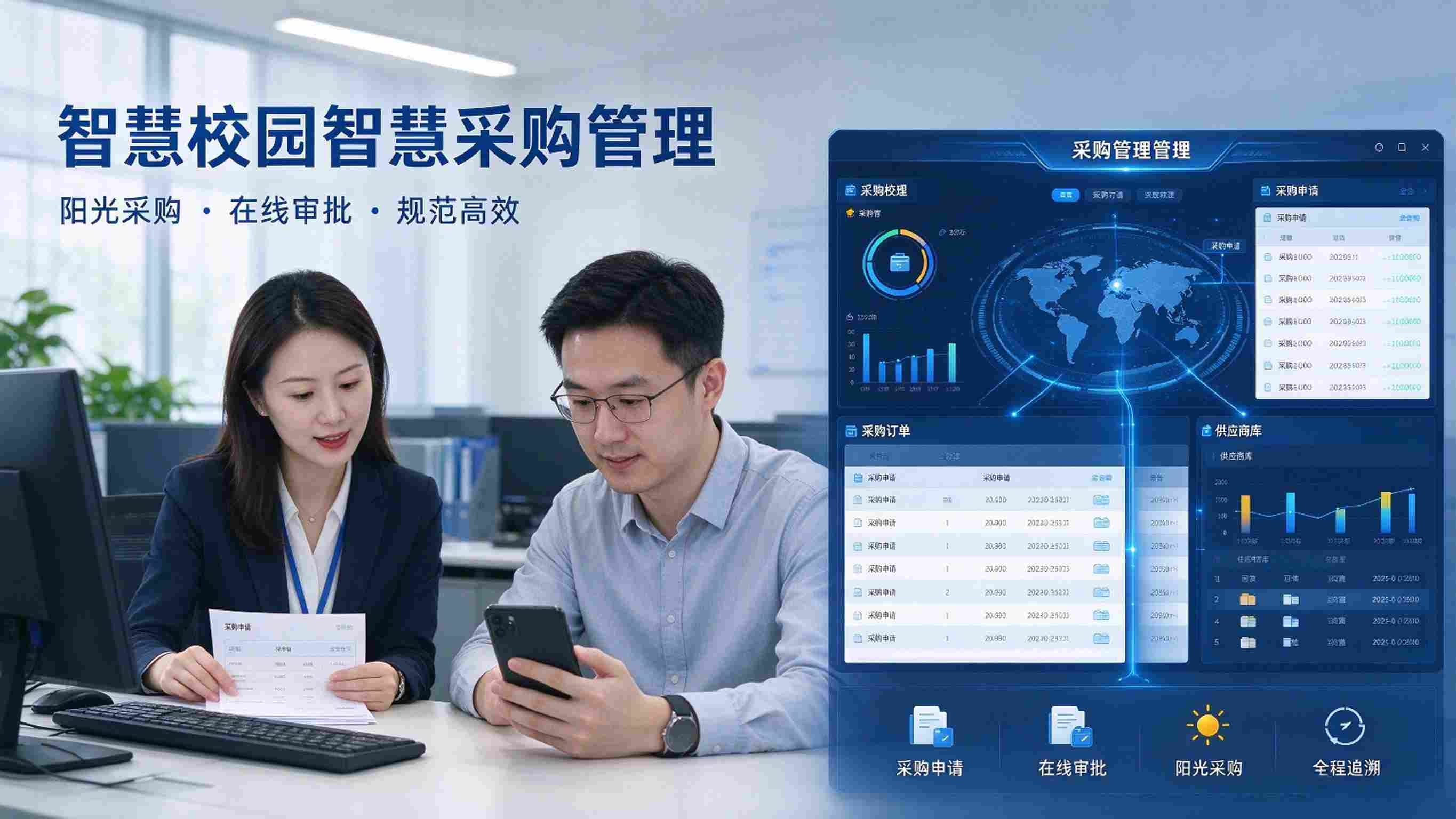智慧校园智慧采购管理:流程规范,阳光采购与供应商管理解决方案(图1) 智慧校园智慧采购管理:流程规范,阳光采购与供应商管理解决方案(图1)