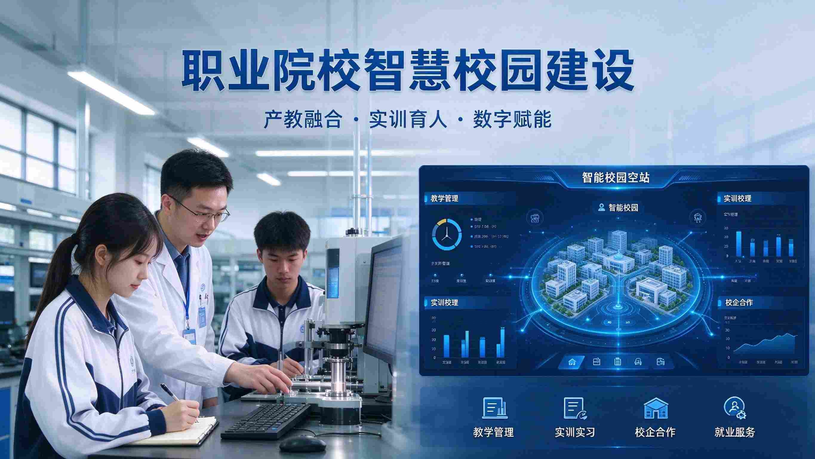 职业院校智慧校园建设:教学实训与校园治理一体化方案(图1) 职业院校智慧校园建设:教学实训与校园治理一体化方案(图1)