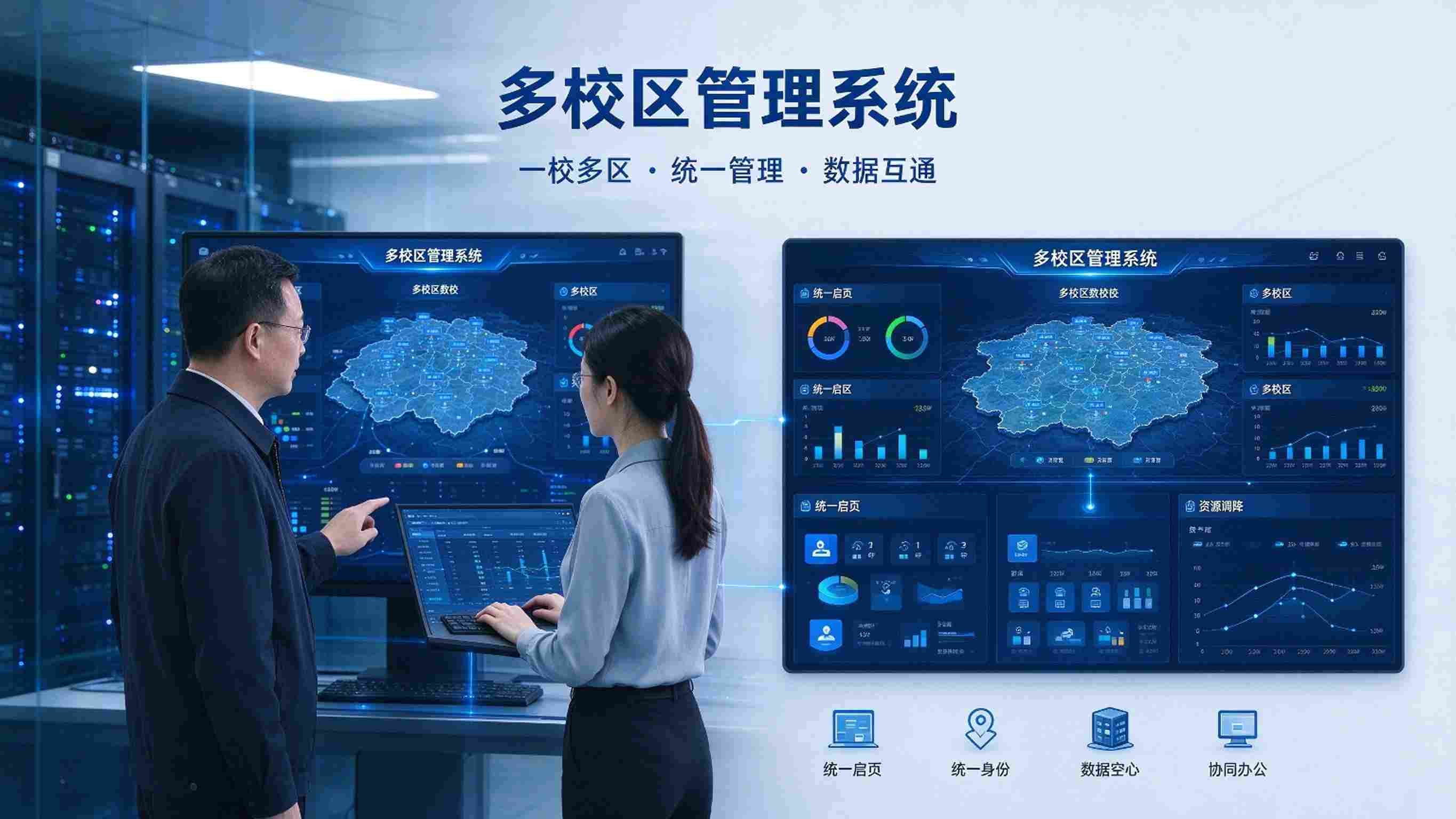 多校区管理系统：数据集中与资源协同调度解决方案