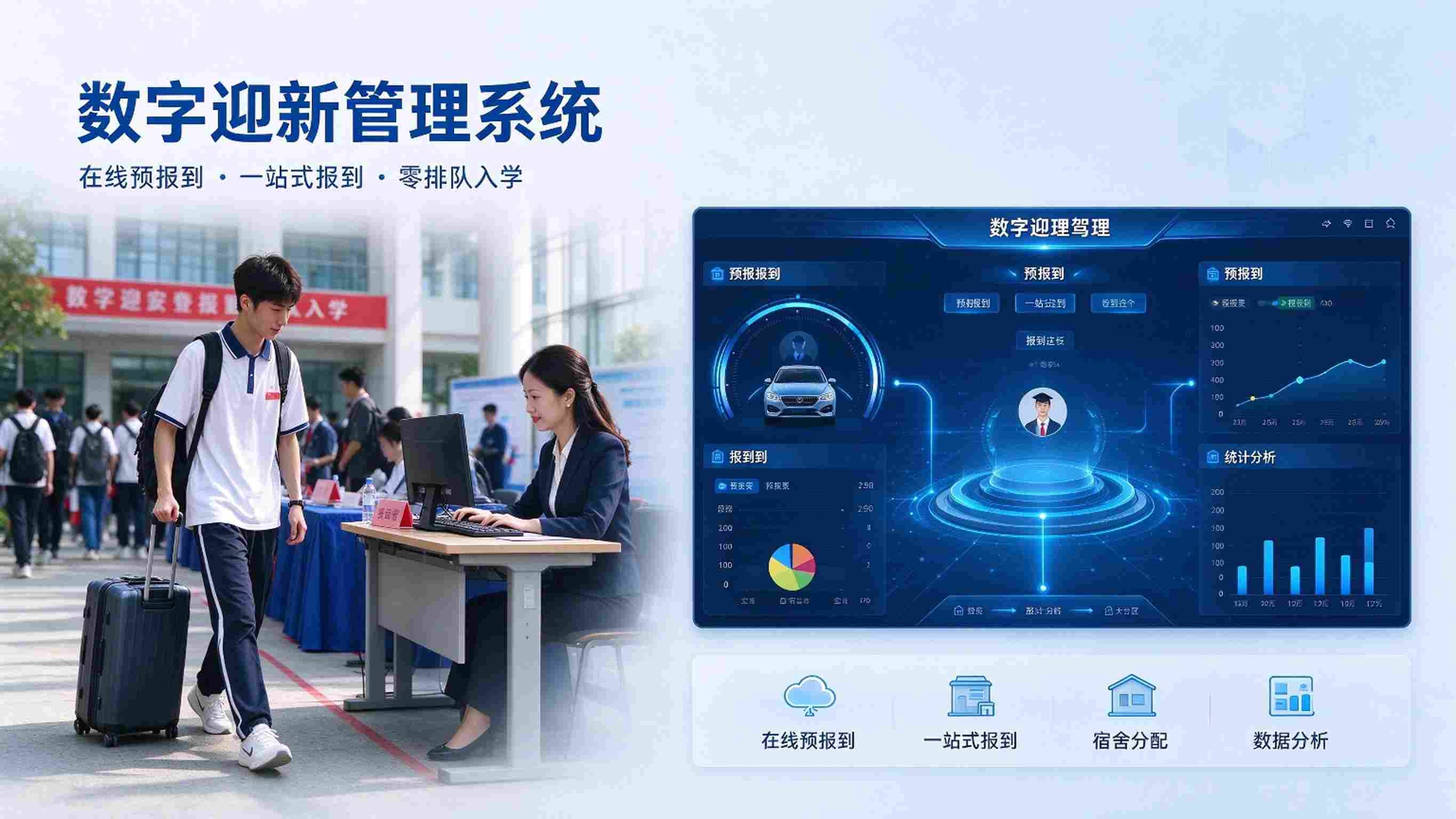 数字迎新管理系统：报到快速核验与数据实时掌控解决方案