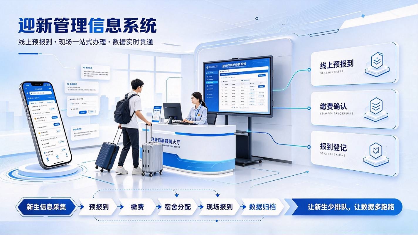 迎新管理信息系统：报到服务一体与信息沉淀归档解决方案