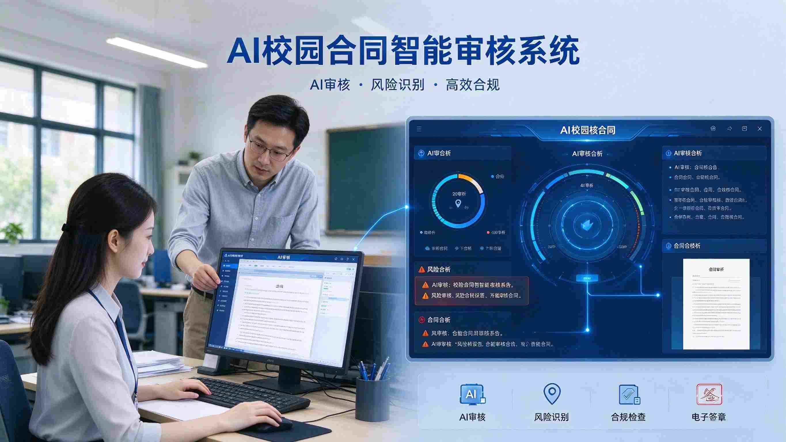 AI校园合同智能审核系统：风险自动识别与审批留痕解决方案