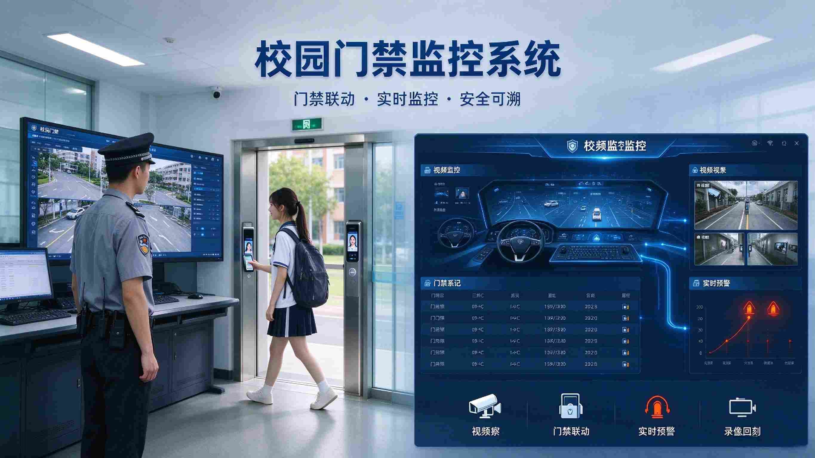 校园门禁监控系统:实时监控与智能预警解决方案(图1) 校园门禁监控系统:实时监控与智能预警解决方案(图1)