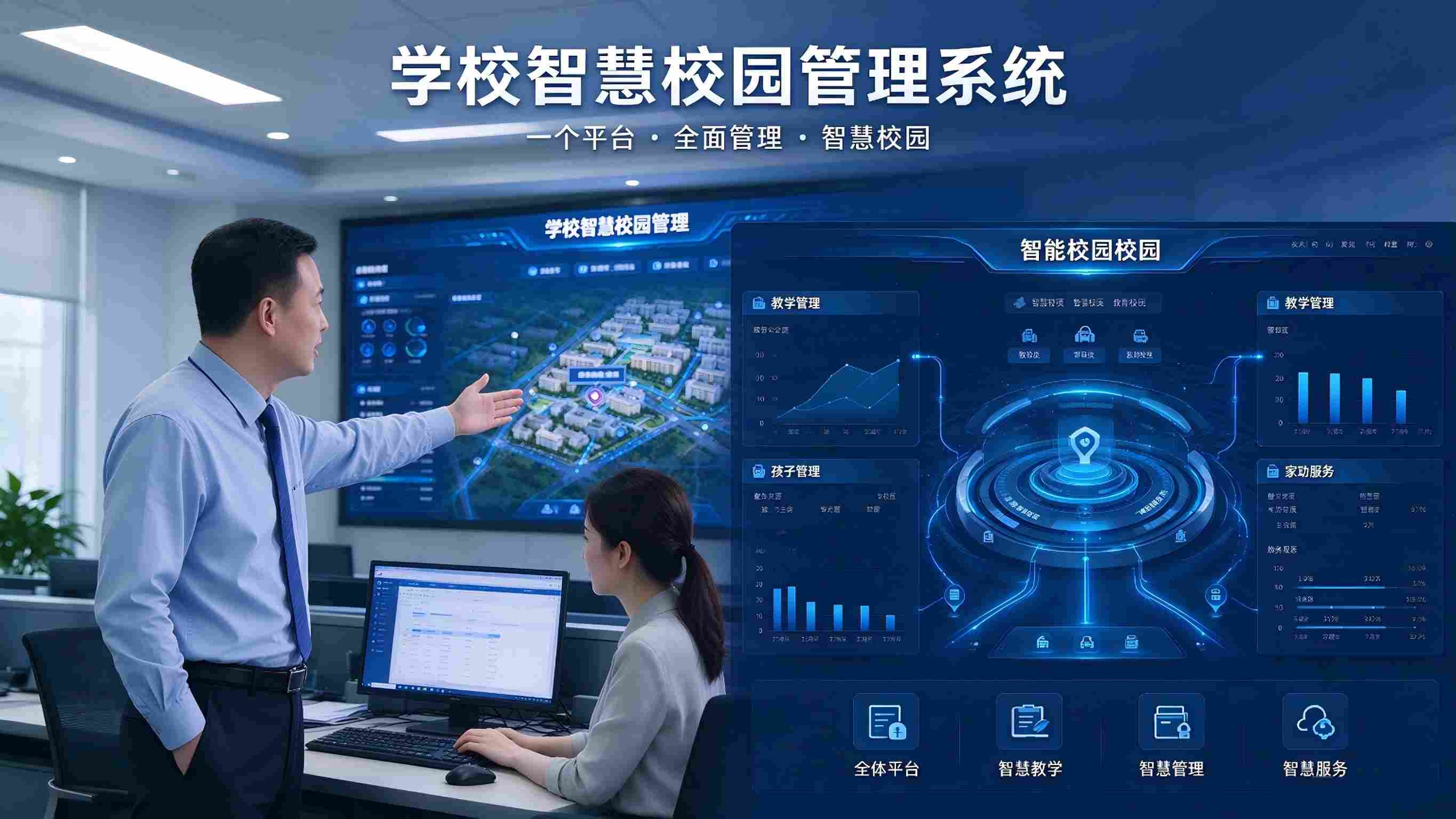 学校智慧校园管理系统：数据中台支撑与智能决策引领解决方案