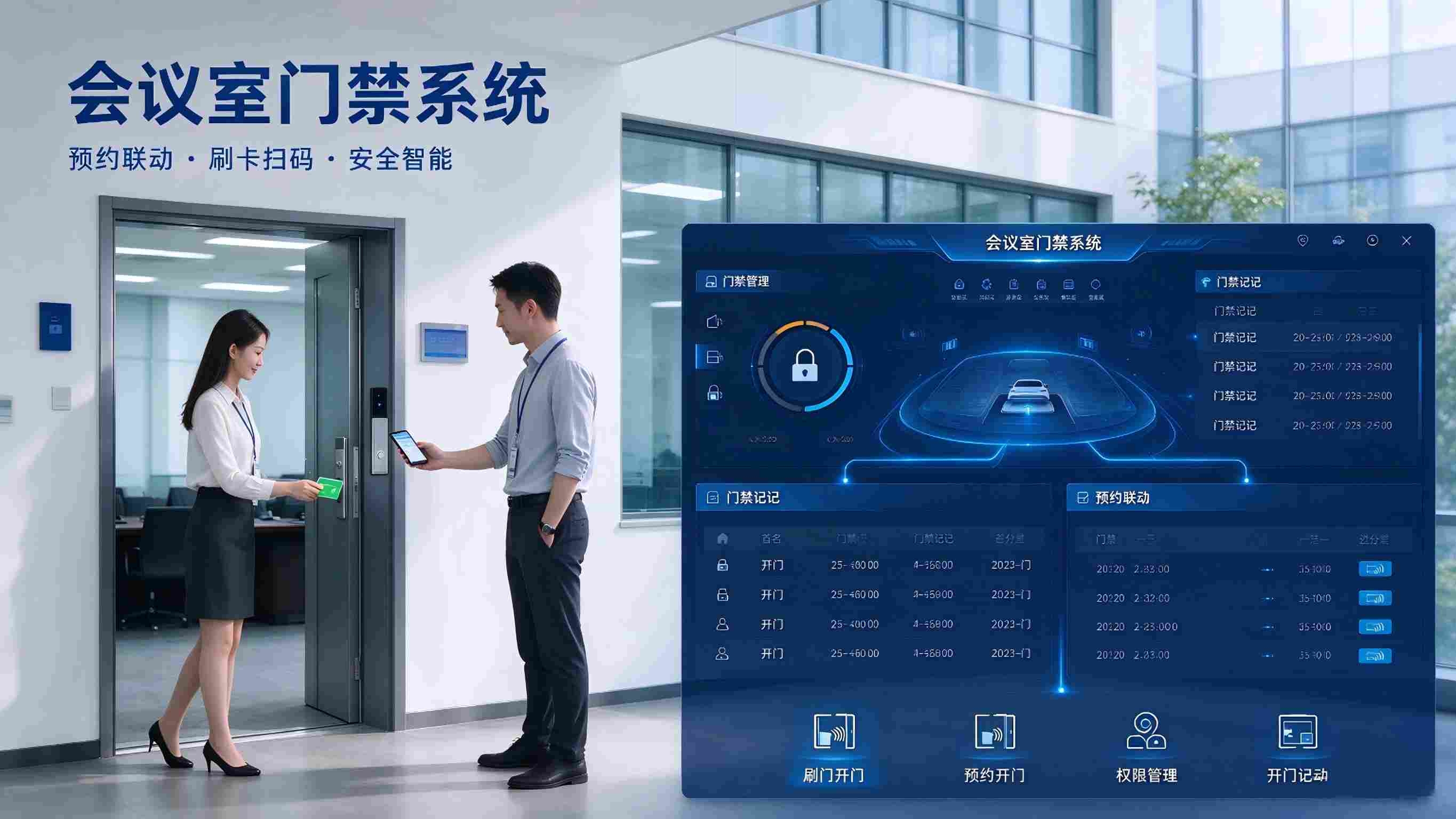 会议室门禁系统：进出记录完整与会议使用安全解决方案