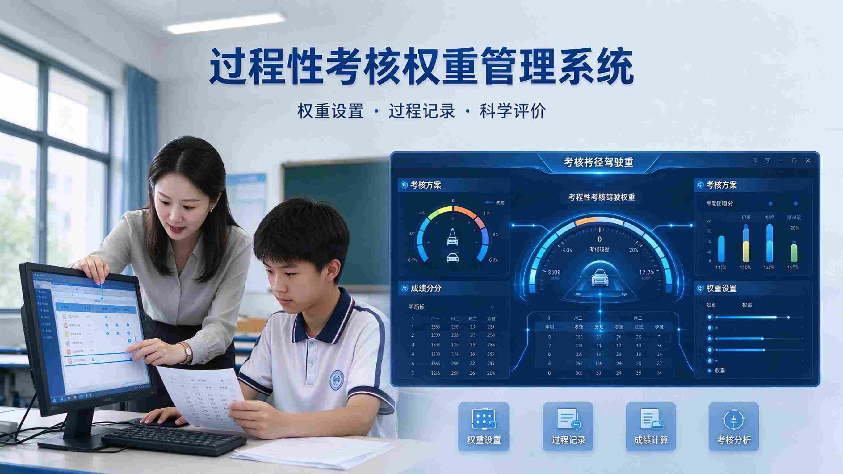 过程性考核权重管理系统：过程记录完整与学业评价精准解决方案