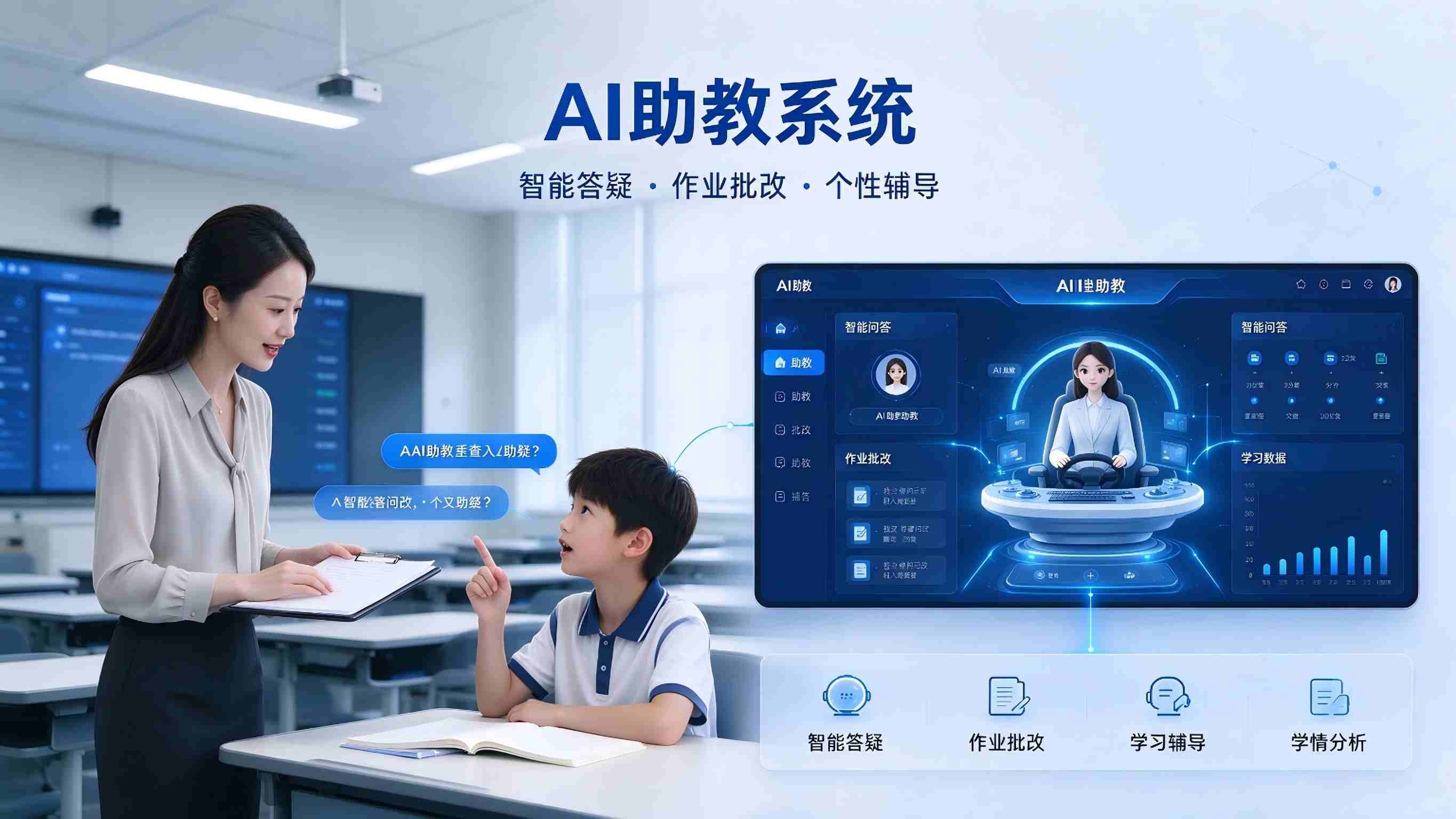 AI助教系统:学情分析精准与教学辅导个性化解决方案(图1) AI助教系统:学情分析精准与教学辅导个性化解决方案(图1)