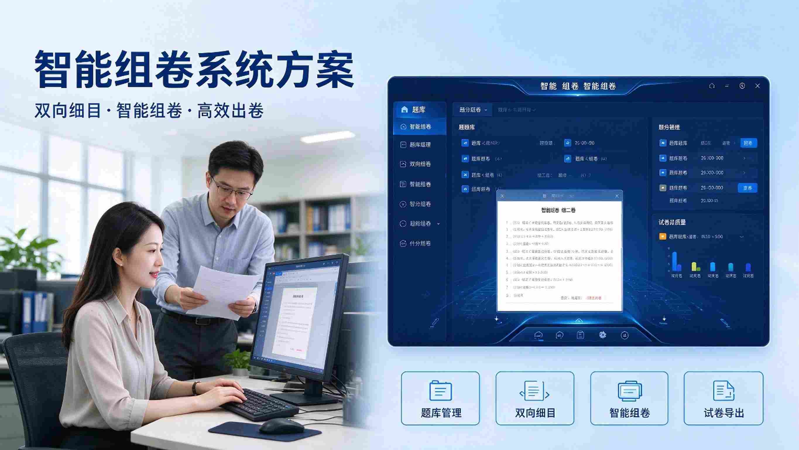智能组卷系统方案：智能题库组卷管理平台解决方案