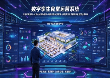 数字孪生食堂运营系统：校园食堂全流程数字化运营治理平台