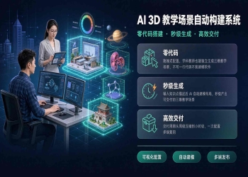 AI 3D 教学场景自动构建系统：让每个老师都能"造"出自己