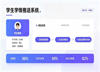 学生学情推送系统：家校双向同步、精准教学赋能平台