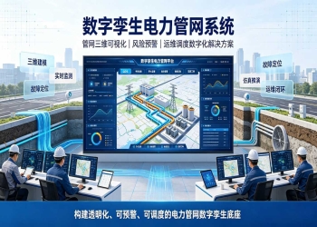 数字孪生电力管网系统：管网三维可视化与运维调度数字化解决方案