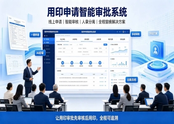 用印申请智能审批系统：线上智能审批，人章分离，全程合规留痕管理方案
