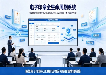 电子印章全生命周期系统：电子印章一体化管理方案