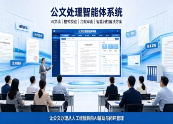 公文处理智能体系统：文稿辅助，智能校核，流转督办一体化公文解决方案