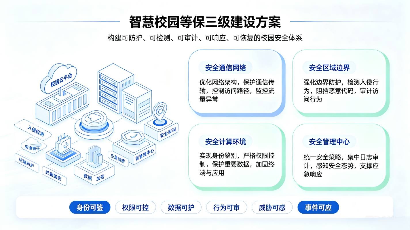 智慧校园等保三级建设方案：等级测评一体化解决方案