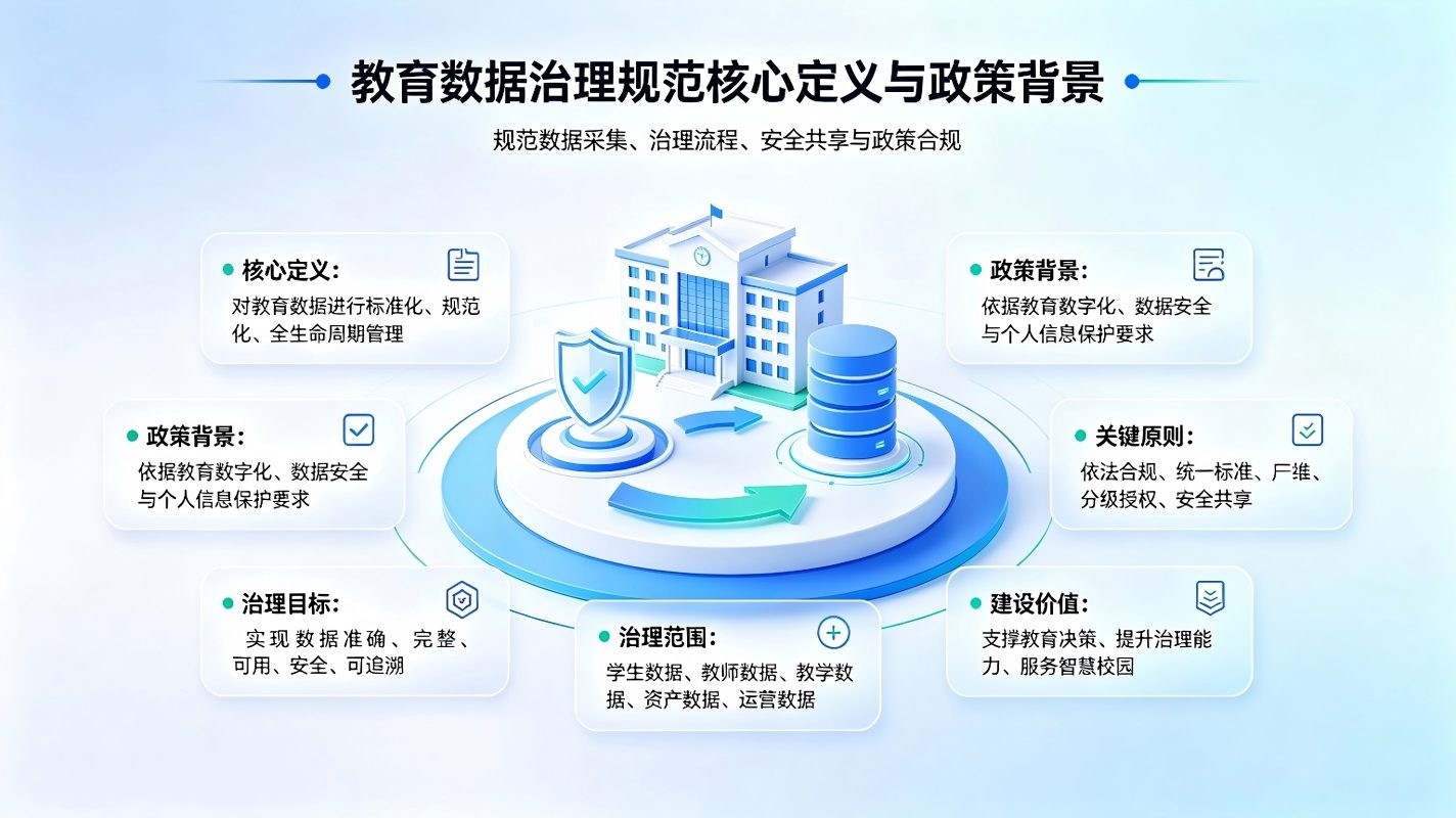教育数据治理规范2026:标准体系、实施要求与落地方案(图1) 教育数据治理规范2026:标准体系、实施要求与落地方案(图1)